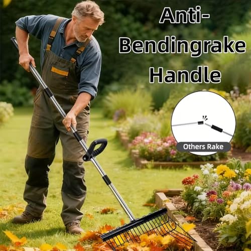 65In Pitch Forks for Garden, Long Handle Adjustable Steel Handle | Long Handle, Adjustable Steel Handle,for Gardening Horse Stall Stable Grass Hay Cleaning Farm Work