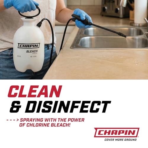 CHAPIN 2-Gallon Bleach Sprayer, Built for Disinfecting Tasks, 2 Pack | Chemical-resistant tank and seals; ideal for mold removal, disinfecting and cleaner applications with nozzle and 40-in hose - size: 2-Gallon