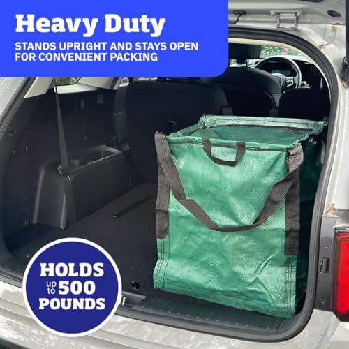 DURASACK 22-Gallon Zipper Top Heavy Duty Storage Tote Bags, Single, Green | Rugged Woven Polypropylene Moving Bag, Reusable Self-Standing Design, Holds up to 500 Pounds - color: Green, size: Medium