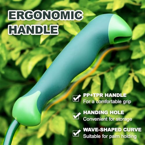 Garden Scoop, 13" Soil Scoop with Ergonomic Rubber Handle, Carbon Steel Potting Shovel Big Volume Gardening Spoon for Transplanting, Digging, Cultivation, Composting, Planting