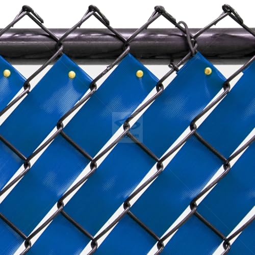 Chain Link Fence Privacy Tape 250 ft (40 SqFt) (Royal Blue) | for Gardening, Outdoor Wall, Balcony, Patio, Yard, Injury Prevention, Safety Fence Cover for Dog, Other Pet Hedge Slats - color: Royal Blue