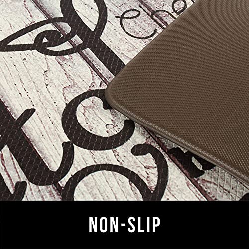 FRESHMINT Farmhouse Kitchen Mats Sets 2 Piece Cushioned Anti-Fatigue Comfort Mat for Home & Office Ergonomically Engineered Memory Foam Kitchen Rug Waterproof Non-Skid, 30" by 17" + 47" by 17",Home - color: Home