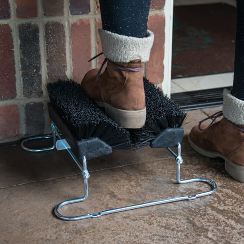 SPARTA Boot and Shoe Cleaning Brush 16.5" x 14.75" x 7", 6 lbs with Scraper for Heavy-Duty Dirt and Mud Remover at Homes, Farms, and Worksites, Polypropylene (Pp), Black - color: Black, size: Complete Unit, style: Modern