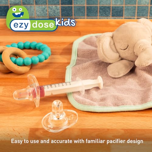 Ezy Dose Medicine Dispenser & Oral Syringe, Precise Dosing, 10 mL 2 TSP | Clear Measurement Markings Support Accurate Portions, Easy-To-Read Design for Convenient Use, Made in USA, BPA-Free - size: 10 mL + Silicone Spout