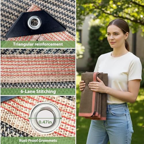 90% Shade Cloth Sun Shade Fabric Privacy Screen Shade Cover for Patio Garden Pergola Shade Cover Canopy with Gromments（Mocha 20 x 30 FT ） - color: Mocha, size: 20 x 30 FT