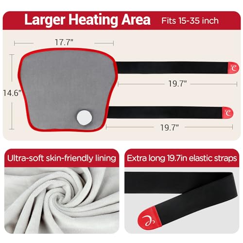 Comfytemp Leg Heating Pad, Wearable Heat Wrap for Knee/Thigh/Calf (L/XL) | FSA Eligible HSA Approved Electric Heated Pad for Legs/Arm/Hamstring Soothing Warmth, Birthday Gifts for Women Man Mom Dad - size: Large
