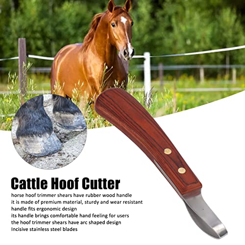 KUIDAMOS Hoof Knife for Horses, Double Edged Hoof Trimming Knife Hoof Trimmers with Cattle Horse Farrier Tools with Handle Farrier Hoof Loop Knife Farrier Supplies for Cutting