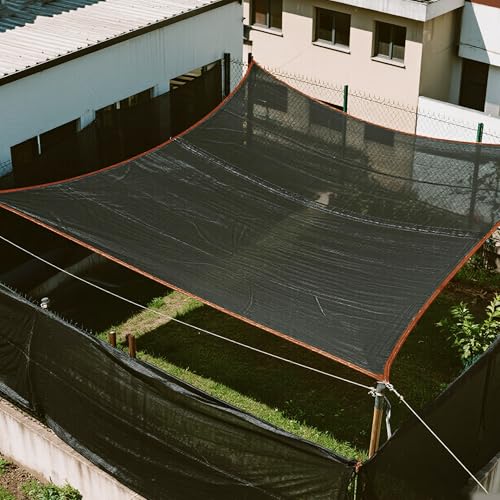winemana 20x48 FT Black Shade Cloth, 70% UV Resistant Mesh Tarp with Reinforced Grommets, Breathable Sun Shade Net for Garden, Greenhouse, Patio Plants and Animal Coop Cover - size: 70%-20 FT x 48 FT