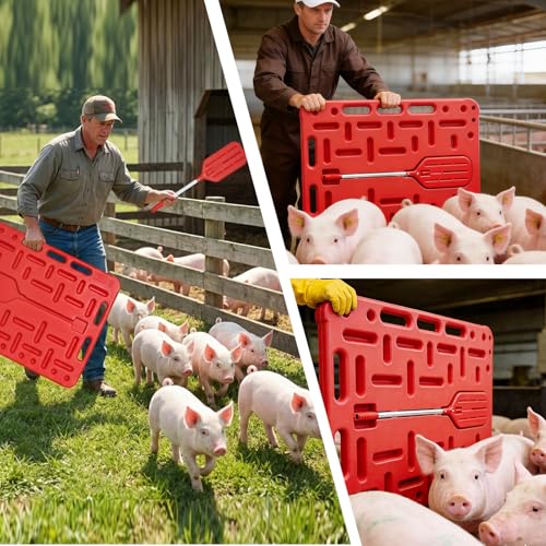 Livestock Sorting Panel 38"x30" Lightweight Animal Handling Guide Board for Cattle Pig Sheep Goat Hog Durable Polyethylene Farm Sorting Equipment