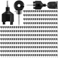 Sweetude 400 Pcs Black Electric Fence Insulator with 1 Pcs Insulator Socket Tool Screw in Insulator Fence Ring Post Wood Post Insulator Electric Fence Insulator for Animal Fence