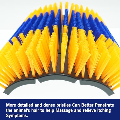 Livestock Scratching Brush Upgraded Large Cow Scratcher Tool Anti-Itch Tool Massage Grooming Cattle Brush With 12 Screws For Horses，Goat,Cattle,Cow,Sheep, Pigs（1pack） - size: 1pack