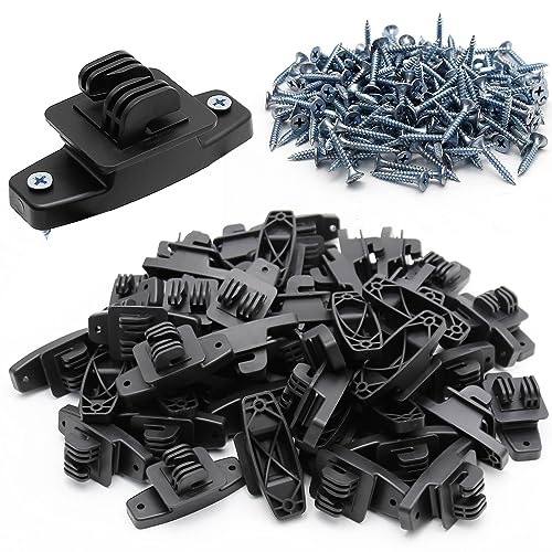 50PCS Electric Fence Wood Post Claw Insulators Black Electric Wire Fence Insulators for Hi-tensile