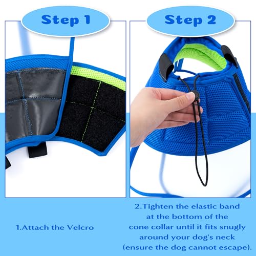 Soft Dog Cone Collar - Adjustable Recovery Padding Cone for Small Dogs After Surgery to Stop Licking, Breathable Lightweight Elizabethan Protective Neck Collar for Pet Cat Puppy (XL) - size: XL(Neck: 18.8"-20.8")