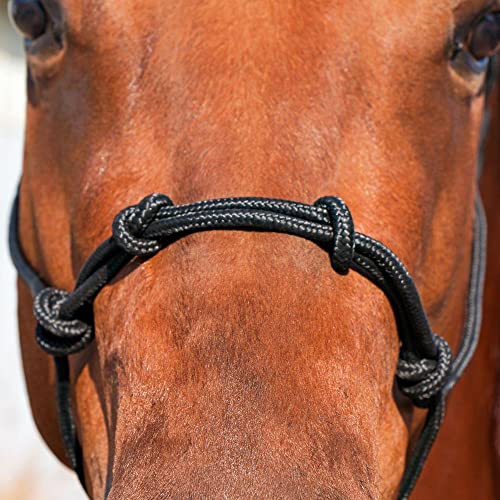 Dura-Tech Rope Control Halter for Horses w/13.5 Lead | Provides Optimal Control | Adjusts to Fit Various Breeds | Includes Durable 13.5' Lead | Soft Yet Heavy-Duty Poly Rope