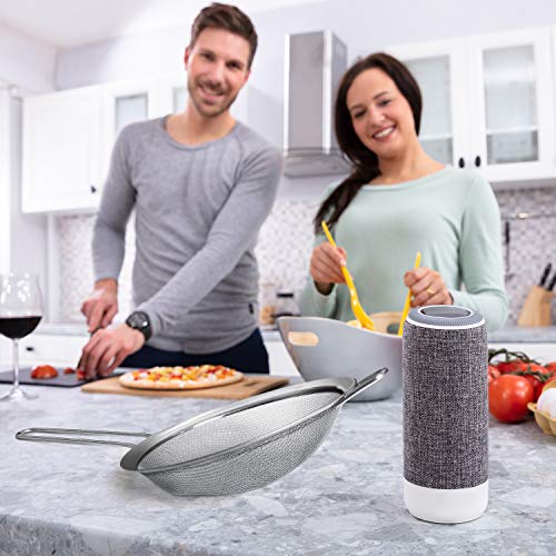 Walfos 7.8 Inch Fine Mesh Strainer, Premium Stainless Steel Colanders and Sifters, with Reinforced Frame and Sturdy Handle, Perfect for Sift, Strain, Drain and Rinse Vegetables, Pastas and Tea - style: 7.8" Large Strainer