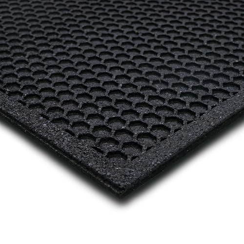 Mohawk Home Indoor Outdoor 1' 6" x 2' 6" Heavy Duty Rubber Floor Mat Anti Slip Restaurant Kitchen for Garage Garden Industrial Pool Entrance Bar Wet Area - size: 1'6" x 2'6" (Rectangular)