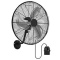 Tehanld Industrial Wall Fan 20 Inch - 3400 CFM High Velocity Airflow, Heavy Duty Metal Wall Mounted Fan with 80° Oscillation & Adjustable Tilt, 3-Speed Commercial Fan for Workshop & Patio - size: 20 INCH