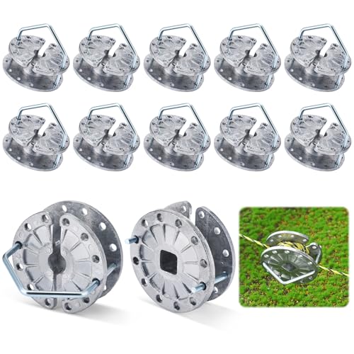 12 Pcs Fence Tightener Electric Wire Tensioner with 4mm Galvanized Pin, Heavy Duty Aluminum Rapid Inline Ratchet Strainer for Farm Ranch Orchard Post Repair | with 4mm Galvanized Pin, Heavy Duty Aluminum, Rapid Inline Ratchet Strainer, for Farm Ranch Orch