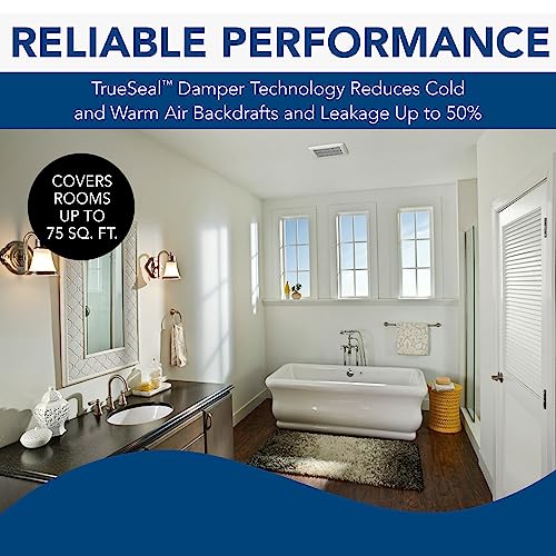 Broan-NuTone A80 Ventilation Fan with Roomside Installation, 80 CFM, 2.0 Sones White - style: 80 CFM