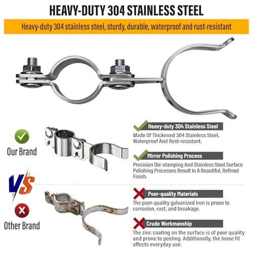 1-3/8" x 1-5/8" Chain Link Gate Latch Heavy Duty Stainless Steel Fence Gate Fork Latch Hardware with Padlock Hole 1pcs - color: 1-3/8"x1-5/8"