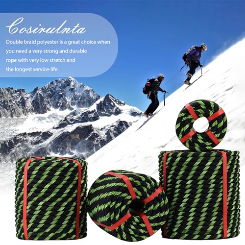 1/2 Inch Arborist Rigging Rope (200 Ft) - Black Double Braid Polyester Tree Rope & Bull Rope, Heavy Duty Pulling Line - 48 Strand High Tensile Strength - size: 1/2 In x 200 Ft, style: Black