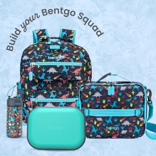 Bentgo Chill Kids 4-Compartment Bento Box Leakproof Lunch Box | Built-In Ice Pack, 3.3 Cup Capacity, BPA-Free, Microwave & Dishwasher Safe Tray, Ideal for Ages 3–7 (Electric Aqua) - color: Electric Aqua