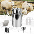 2026 Upgrade 7L Goat Milking Machine, Continuously Adjustable Suction Pulsation Vacuum Electric Milker, Portable Livstock Milking Machine with Stainless Bucket(US Plug)(7L Goat) - size: 7L Adjustable Sheep Milking Machine