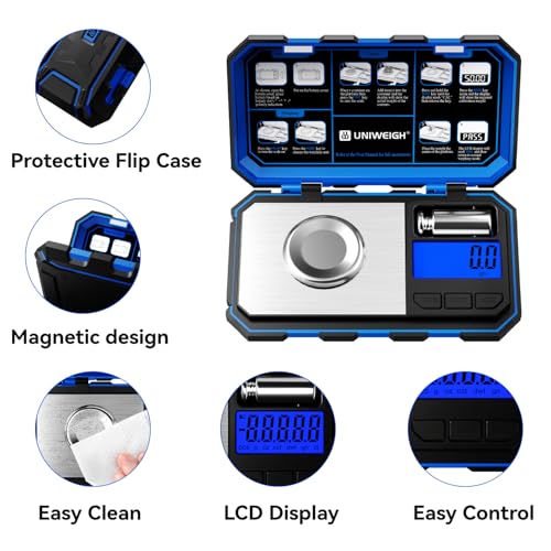 Digital Reloading Scale Precision 1500 Grains x 0.1gn gram Scales | Powder Scale for Reloading,Grain Scales with LCD/Tare/Calibration Functions,Microgram Scale Pocket,Includes Batteries