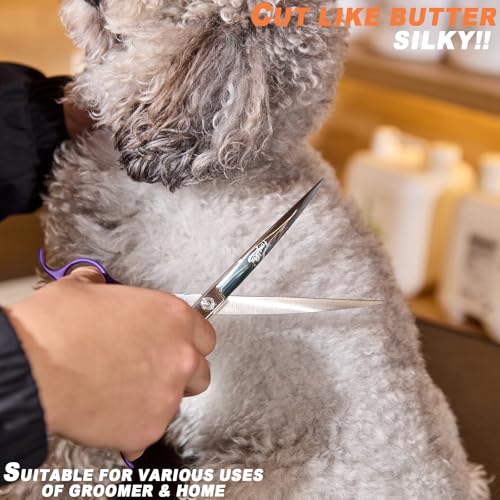 High-end Professional Dog Grooming Curved Scissors Pet Curved Shears 7.5 Inches Extremely Very Sharp Made Of Stainless Steel Alloy By Hand For Dog Cat Groomer - color: 7.5inch Curved Shears
