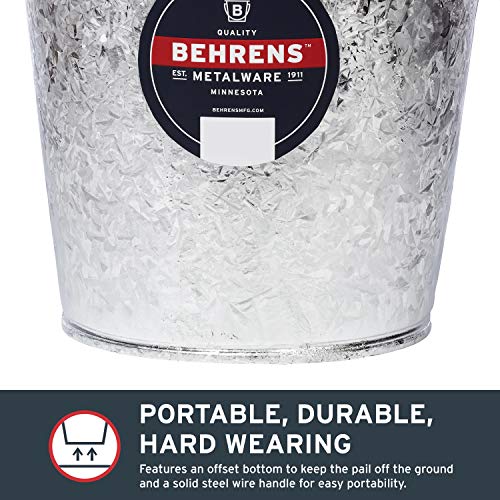 Behrens Hot-Dipped Galvanized Steel Utility Pail - size: 15-Quart, style: Hot Dipped