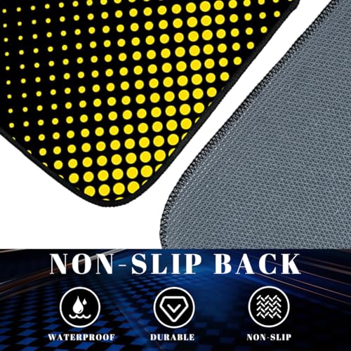 Dot Car Floor Mats Set of 4 Yellow Polka Dot Retro Comic Halftone Automotive Foot Mats Rugs Carpet for Car Non-Slip Auto Car Accessories Universal Fit for Car SUV Truck Van - color: Dot