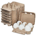 tutata Goose Egg Cartons, 15 Pack, Half Dozen Jumbo Egg Carton, Blank Top | Pulp Carton, for Goose Eggs Or Jumbo Duck Eggs