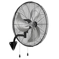 Tehanld Industrial Wall Fan 26 Inch - 4708 CFM High Velocity Airflow, Heavy Duty Metal Wall Mounted Fan with Dual Pull Chains & 90° Oscillation, 3-Speed Commercial Fan for Warehouse & Barn - size: 26 INCH