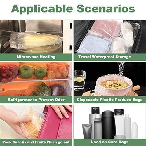 SJPACK 12 X 20 Inches Plastic Produce Bag on a Roll, Clear Bags for Fruits, Vegetable,350 Bags/Roll - color: 12"x20"/2 roll