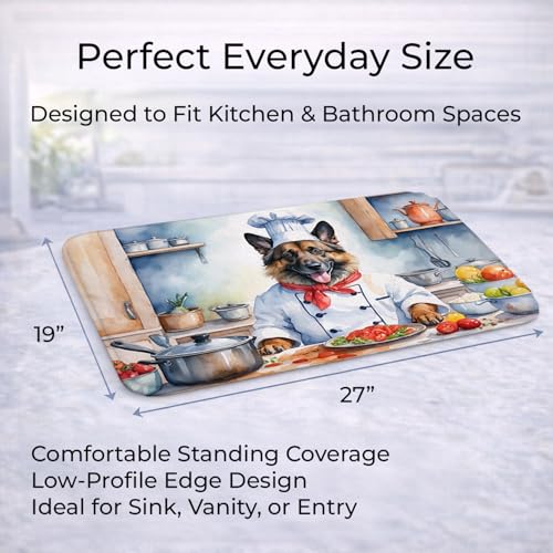 Caroline's Treasures Belgian Tervuren The Chef Memory Foam Kitchen Mat Machine Washable Anti-Fatigue Mat Cushion Comfort Bath Mat or Kitchen Rug - color: Belgian Tervuren 6202