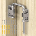 Sliding Door Loop Lock, 90/180 Degree Patio Door Latch, Silver | Stainless Steel Home Security Loop Latch for Sliding Barn/Single/Double Opening Gate, Shed, Closet, Window, Fence - color: Silver-1PC