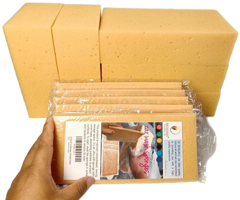 Car Wash Sponges, Extra Soft Coral, 8.3x4.38x2.8 inches,