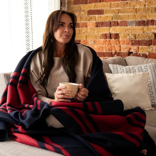 Arcturus Rainier Wool Blanket - Warm, Heavy, Washable, Bed Blanket | Great for Home & Camping (Lava Canyon, King) - color: Lava Canyon, size: King