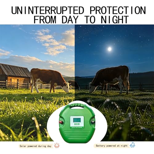 12KV High Joule Livestock Energizer, AC DC Solar Pasture | Electric Fence Charger 40km 25-100 acre, cattle horse; heavy-duty rugged, apiary bear protection, LCD alert, plug-and-play