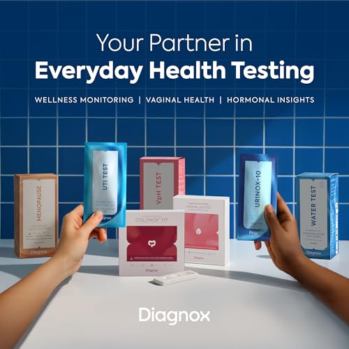Diagnox Urine Protein Test Strips, At-Home Proteinuria Monitoring, 30 Pack | Individually Wrapped Tests, Fast Results in 60 Seconds, Easy To Use, Private Testing, Simple Color Scale Reading