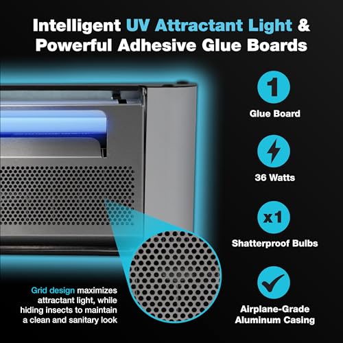 Catchmaster Vector Plasma One Wall-Mounted UV Fly Light Trap - 1,900 sq. ft. Catch Zone, UV Lamp Fly Trap for Dining Rooms, Commercial Kitchens, Fresh & Dry Food Storage, and Clean Medical Spaces - style: Plasma One - 1,416 sq ft