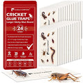 LULUCATCH Cricket Insect Glue Traps - 24 Pack Bug Cockroach Sticky Traps, Large Spider Trap with Pre-Baited Attractant, Highly Effective Glue Boards Indoor, Non-Toxic Pet Safe, Easy to Use - size: 24 Pack