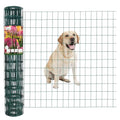 Green PVC Coated Welded Wire Fence 36" x 25' Roll, 2"x3" Mesh, 16 Gauge | Vinyl Coated Garden Fencing, Yard & Pet Barrier, Chicken Wire Fencing, Dog Enclosure Mesh, Vegetable Plant Protector - color: Green, size: 2''x3'' 16GA 36''x25'