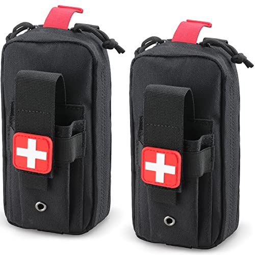 LIVANS IFAK Pouch, First Aid Medical Pouch for Emergency & Trauma Kits - color: Black-2 Packs