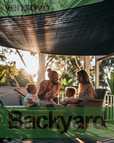 vensovo 30% Black Shade Cloth, 6 x 12 ft HDPE Sunblock Mesh | Light shade for vegetables, flowers and young plants, helping reduce harsh sunlight while allowing airflow and rain through - color: 30% Shade, size: 6′x12′