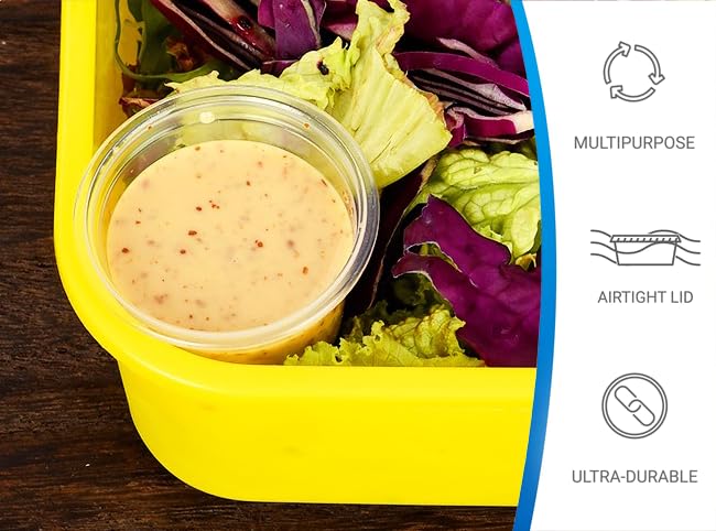 Clear Disposable Plastic Portion Cups with Leakproof Lids | 2 Oz, 100 Sets | BPA Free, Recyclable Jello & Dipping Sauce Cups - style: 2 OZ