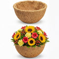 HFHOME 2PCS 10" Dia Round Coco Liner, 10 inch Coco Fiber Replacement Liner for Hanging Basket - color: 2pcs, size: 10-in