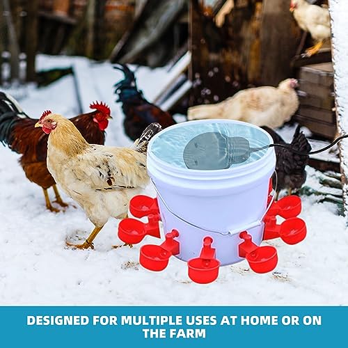 250W De-Icer Birdbath Heater with Black Teflon Coating, Integral Cast Aluminum Trough Heater for Livestock,Poultry, Birds, and Wildlife, Winter Use for Chicken Water Heater,9.84FT Cord
