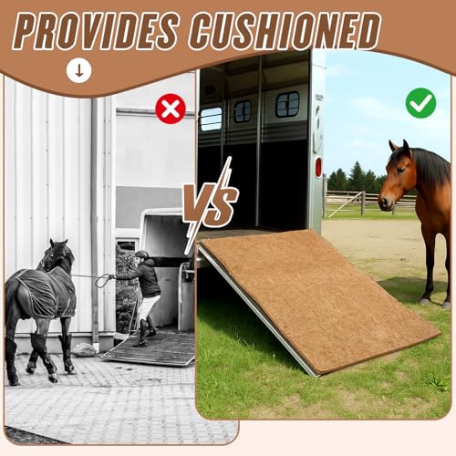 Tinideya Horse Trailer Mat 4x6 ft, Natural Coconut Coir, Heavy Duty Woven Design for Horse & Livestock Trailers, Durable Flooring Padding, Easy to Clean, Indoor & Outdoor Use