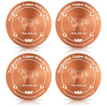 4 Pack 4 Inch Copper Disk for Cattle Water Trough, 99.9% Pure Copper Disc, 0.6mm Heavy Duty Water Purifier for Stock Tank, Horse Bowl, Poultry Fountain, Automatic Waterer Maintenance Kit